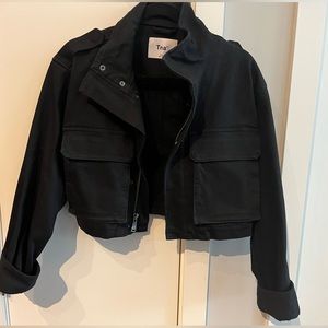 Aritzia TNA Black Cropped Jacket